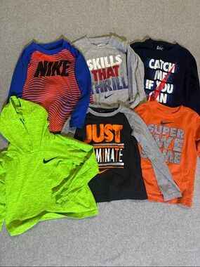 Nike Boys Size 6 Assorted Long-Sleeve Tees - Set of 6